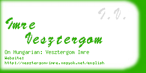 imre vesztergom business card